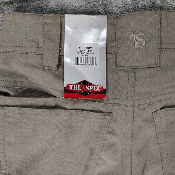TRU-SPEC Pants Mens 28x32 Khaki 24-7 Series Pro Vector Tactical Ripstop Khaki - Picture 15 of 15